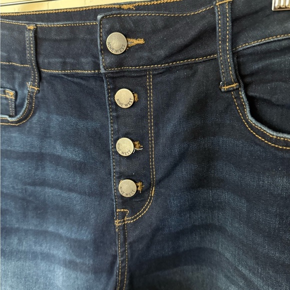 Nine West|Women’s dark blue Denim high waisted Jean Shorts,button fly•••size 10 - Picture 6 of 12